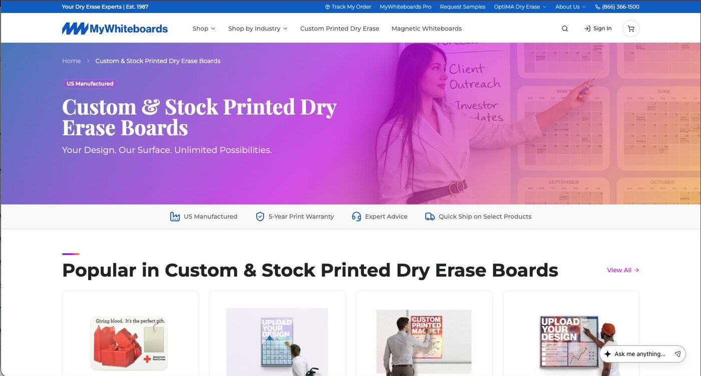 MyWhiteBoards product line